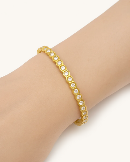 HONEYCOMB SPARKLE BANGLE