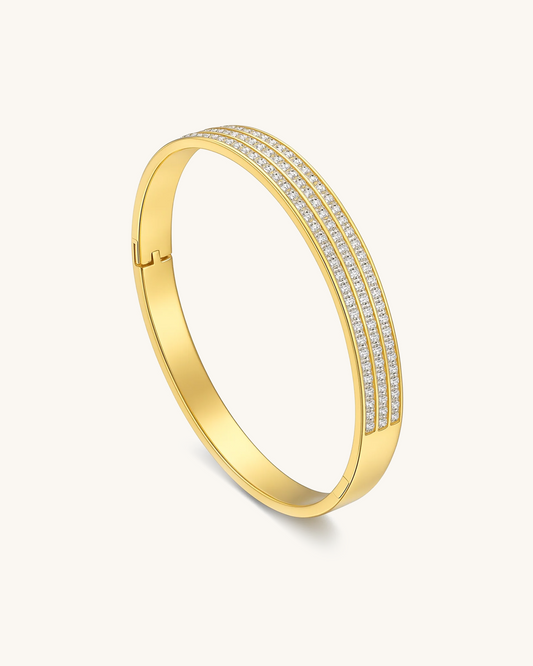 TRIPLE ROW CZ BANGLE