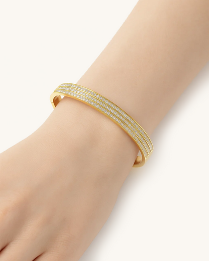 TRIPLE ROW CZ BANGLE